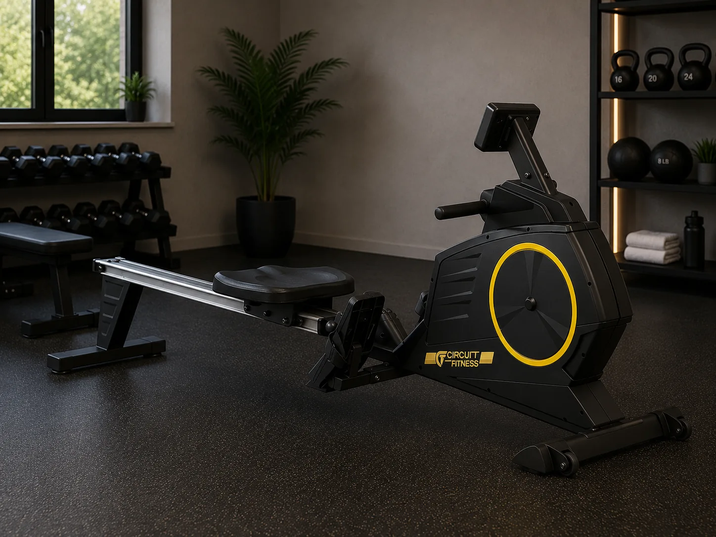 Circuit Fitness Deluxe Foldable Magnetic Rowing Machine